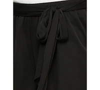 Alex Evenings Women's Sash-Belt Wide-Leg Pants