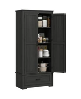 Aosom Homcom 69" Tall Kitchen Storage Cabinet with Adjustable Shelves