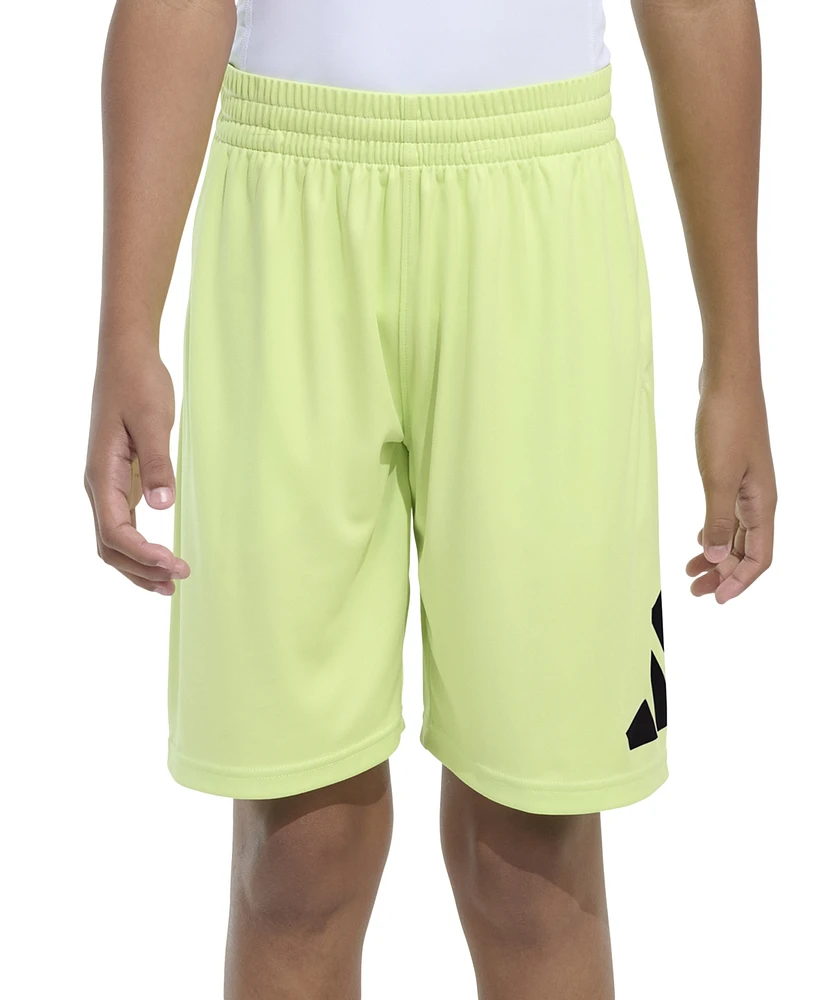 adidas Big Boys Elastic-Waistband Logo Shorts