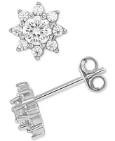 Giani Bernini Cubic Zirconia Flower Cluster Stud Earrings in Sterling Silver, Exclusively at Macy's