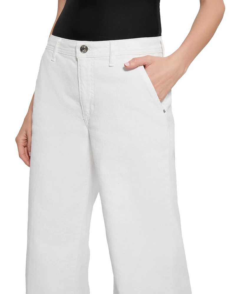 Guess Women's Zoya Wide-Leg Cropped Jeans
