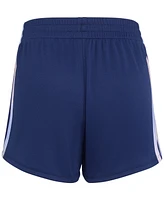 adidas Big Girls Elastic-Waistband Gradient 3-Stipe Pacer Mesh Shorts