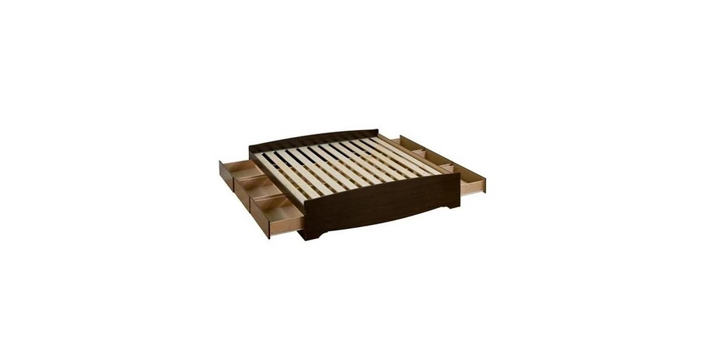 Slickblue Modern Platform Bed Frame with 6 Storage Drawers for Organized Bedroom Space