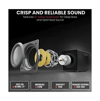 Pyle Wireless Bluetooth Streaming Active Pa Loudspeaker System with 2x12" Subwoofers & 4 Tweeters