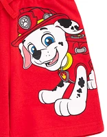 Paw Patrol Toddler Boys Chase Skye Rubble Marshall Cosplay T-Shirt and Bike Shorts French Terry Outfit Set to