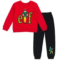 Elf Boys Buddy the Fleece Sweatshirt and Jogger Pants Outfit Set