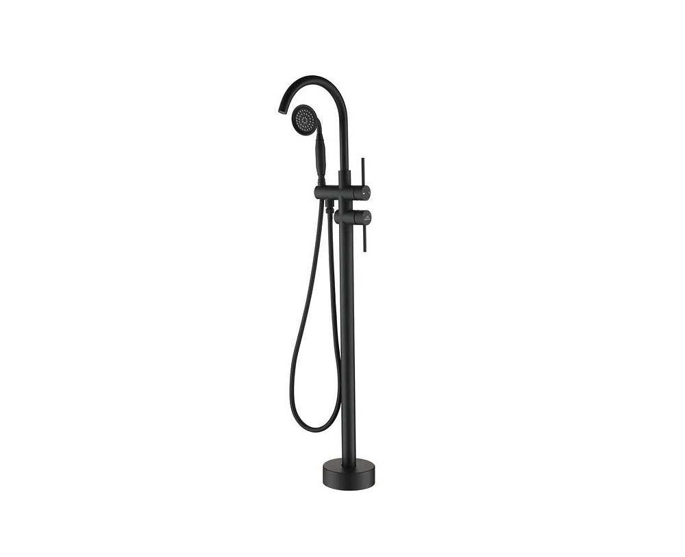 Casainc Double Handle Floor Mounted Clawfoot Tub Faucet