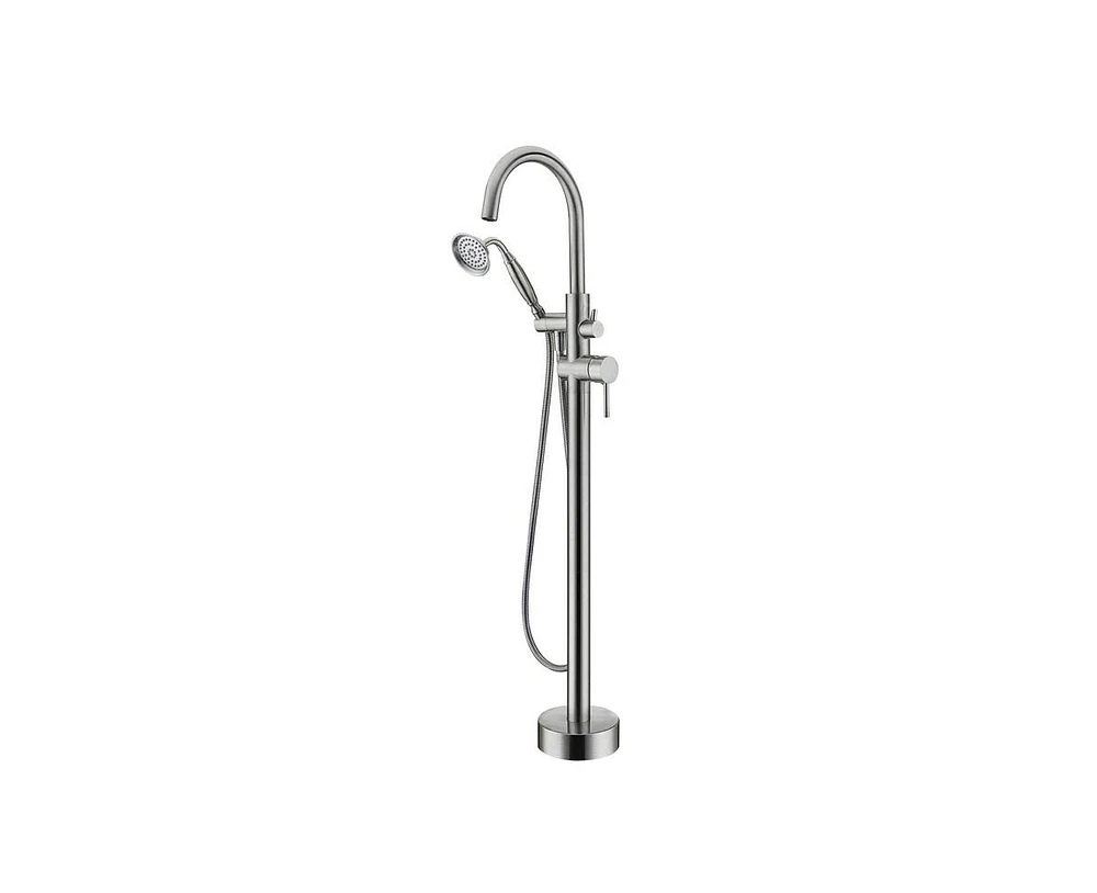 Casainc Double Handle Floor Mounted Clawfoot Tub Faucet