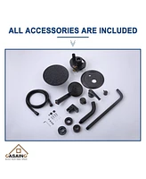 Casainc Wall Mount 3 Funtions Rainfall Shower System with Setting Handheld, Bath Spout, Rough-In Valve and Diverter