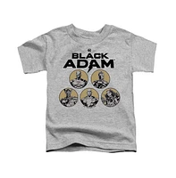 Black Adam Toddler Girls Baby-Girls Contrast Group Short Sleeve Tee / T-Shirt