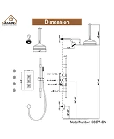 Casainc Complete Shower System with Rough-in Valve