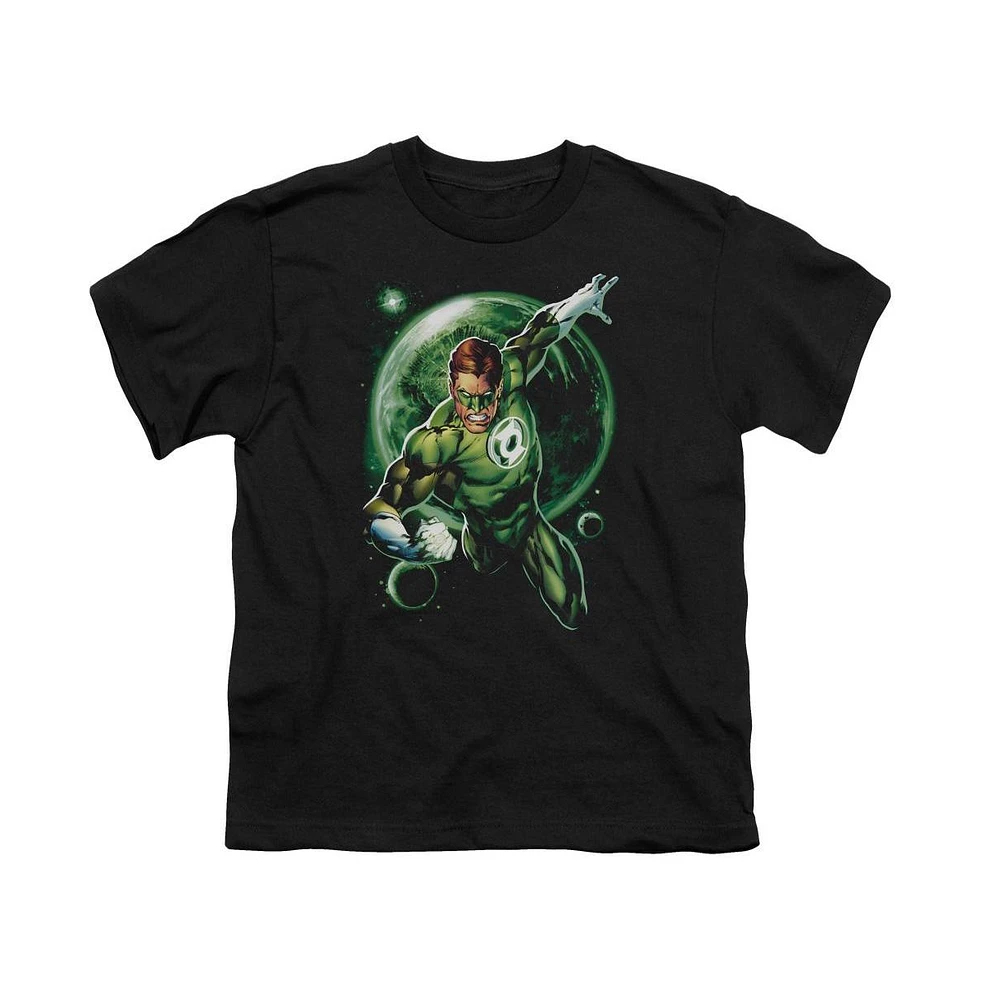 Green Lantern Boys Galaxy Glow Short Sleeve Juvenile Tee / T-Shirt