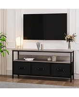 gaomon TrailBlaze Dresser Tv Stand for Bedroom, 47.2" Tv Console with 3 Drawers Entertainment Center with Open Shelf Modern Television Table Center Me