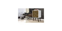 Slickblue Modern Mid-Century Side Table Nighstand in Wood Finish