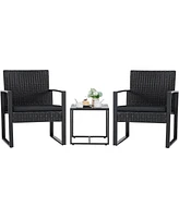 Slickblue Outdoor 3-Piece Patio Furniture Set with 2 Patio Chairs and 1 Side Table