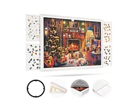 Ropoda 1500 Pieces 35"x26" Double-Sided Rotating Plastic Puzzle Board with Drawers and Cover, Portable Jigsaw Puzzle Board,Tilting Puzzle Board,Lazy S