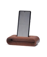 Decent Living Wood Phone Speaker Base - Solid Walnut