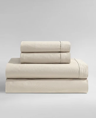 Closeout! Calvin Klein Washed Cotton Percale 4-Pc. Sheet Set