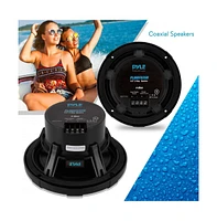 Pyle 6.5" Waterproof Rated Marine Speakers with Wireless Rf Streaming Support (Supplemental Speakers for Model: 'PLMRF65MB')