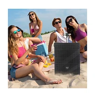 Pyle 8" Portable Wireless Bt Streaming Pa Speaker System - Built-in Rechargeable Battery, Wireless Microphone, Usb/Micro Sd/Fm, 350W