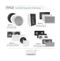 Pyle 5.25" Home In-Wall / Ceiling Speakers - 2-Way Stereo, 150W Max Power, Flush Mount, White