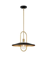 Possini Euro Design Bailey 19" Modern Pendant Ceiling Light Fixture Dining Room Over Table Kitchen Island Foyer Hanging Round Led Medium Black and Sof