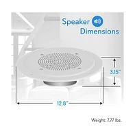 Pyle 8" In-Wall / Ceiling Commercial Pa Speaker with 100V Transformer Tap, 200W Max Power Output