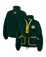 Wear by Erin Andrews Women's Green Bay Packers Polar Fleece Half-Zip Jacket