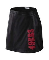 Wear by Erin Andrews x Gracie Hunt Women's Black San Francisco 49ers Wrap Skirt