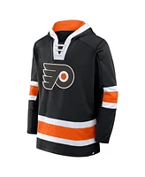 Fanatics Men's Black/Orange Philadelphia Flyers Inside Line Fleece Pullover Hoodie