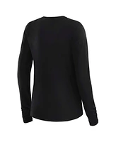 Wear by Erin Andrews x Gracie Hunt Women's Black Kansas City Chiefs Mesh Panel Long Sleeve T-Shirt