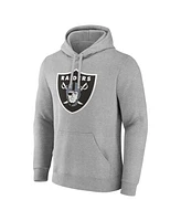 Fanatics Men's Heather Gray Las Vegas Raiders Deliver Fleece Pullover Hoodie