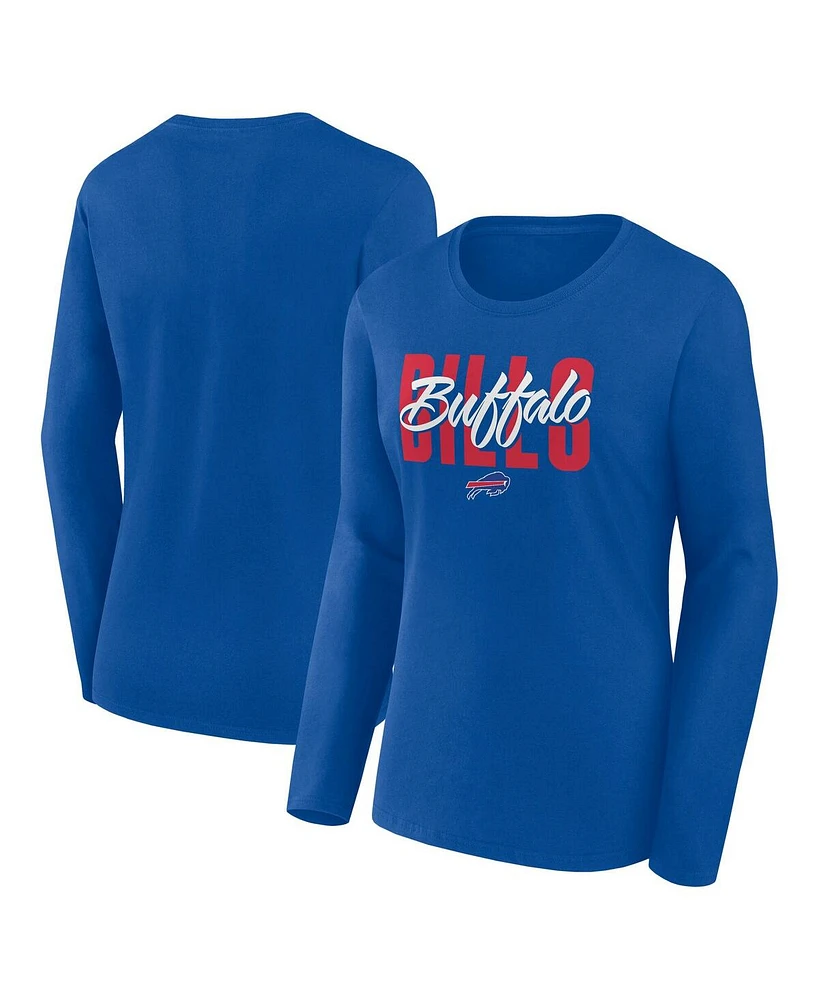 Logo Athletic Women's Royal Buffalo Bills Grip Long Sleeve T-Shirt