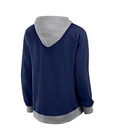 Fanatics Women's Navy Milwaukee Brewers Hit It French Terry Full-Zip Hoodie