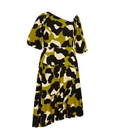 City Chic Plus Aria Print Dress