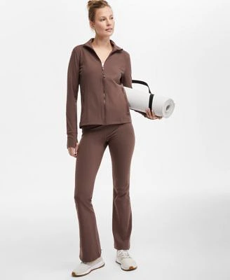 Id Ideology Womens Soft Full Zip Jacket High Rise Flare Leggings Exclusively At Macys