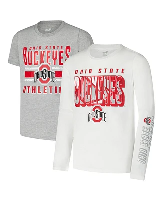 Outerstuff Big Boys and Girls Ohio State Buckeyes In the Mix T-Shirt Combo Set