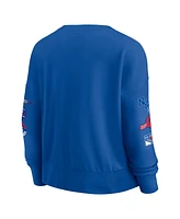 Fanatics Women's Blue New York Rangers Go Team Pullover Sweatshirt