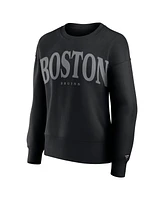 Fanatics Women's Black Boston Bruins Elements Flow Pullover Sweatshirt