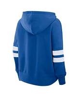 Fanatics Women's Blue/White New York Rangers Seize Fleece Pullover Hoodie