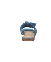 Bandolino Women's Vallen Knotted Bow Flat Slide Sandals