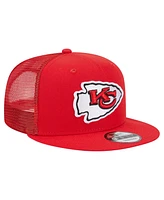 New Era Men's Red Kansas City Chiefs Main Trucker 9FIFTY Snapback Hat