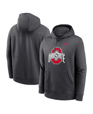 Nike Men's Anthracite Ohio State Buckeyes Primetime Evergreen Club Fleece Pullover Hoodie