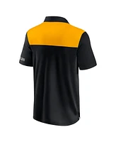 Fanatics Men's Black/Gold Pittsburgh Steelers Colorblock Polo