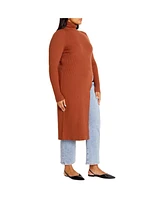 City Chic Plus Longline Split Sweater