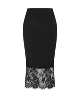 City Chic Plus Size Lace Hem Fay Skirt