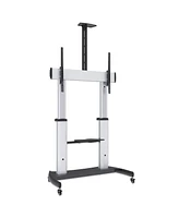 Manhattan Aluminum Heavy-Duty Height-Adjustable Multimedia Tv Cart, 461672