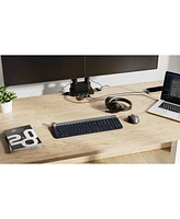 Manhattan Aluminum Gas Spring Dual Monitor Desk Mount with 8-in-1 Docking Station