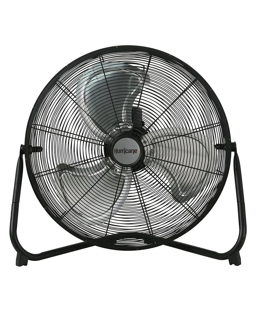 Hurricane Pro 20 Inch 3 Adjustable Speed High Velocity Metal Box Fan, Black