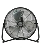 Hurricane Pro 20 Inch 3 Adjustable Speed High Velocity Metal Box Fan, Black